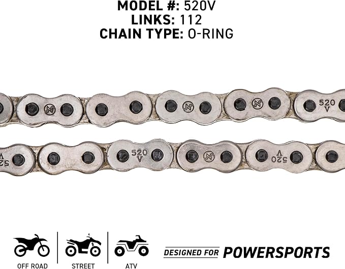 NICHE Drive Sprocket Chain Combo for Yamaha YZF-R3 MT-03 YZF-R25 MT-25 Front 14 Rear 43 Tooth 520V O-Ring 112 Links