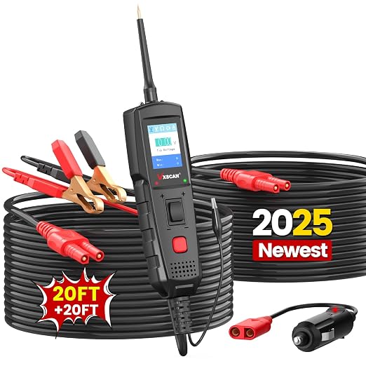 Automotive Power Circuit Probe Kit, Circuit Tester Breaker Finder Tool, 12/24V Short Open Breaker Circuit Finder Wire Tracer AC/DC Trailer Relay Fuse Test with 20FT Cord