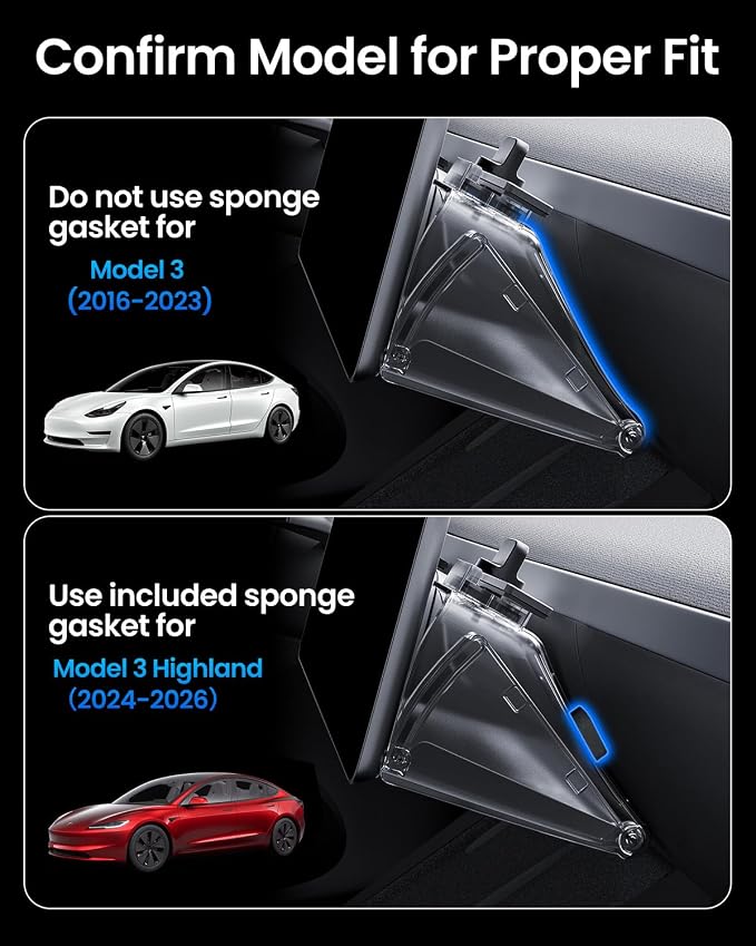 REEVAA Upgraded Tesla Model 3 Hidden Under Screen Storage Box for Model 3 2016-2026 (Fit New Model 3 Highland) [One-tap Open & Stable Installation] Model 3 Accessories, Center Console Organizer Tray