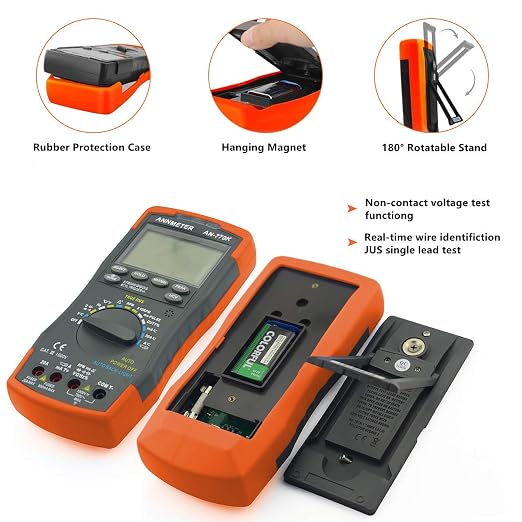 Automotive Multimeter Engine Analyzer, AIOMEST Digital DMM Meter AI-770K to Measure Car Dwell Angle, RPM Tach, Injection Pulse, AC/DC Amp Voltage Ohm True-RMS 6000 Count Multi Tester