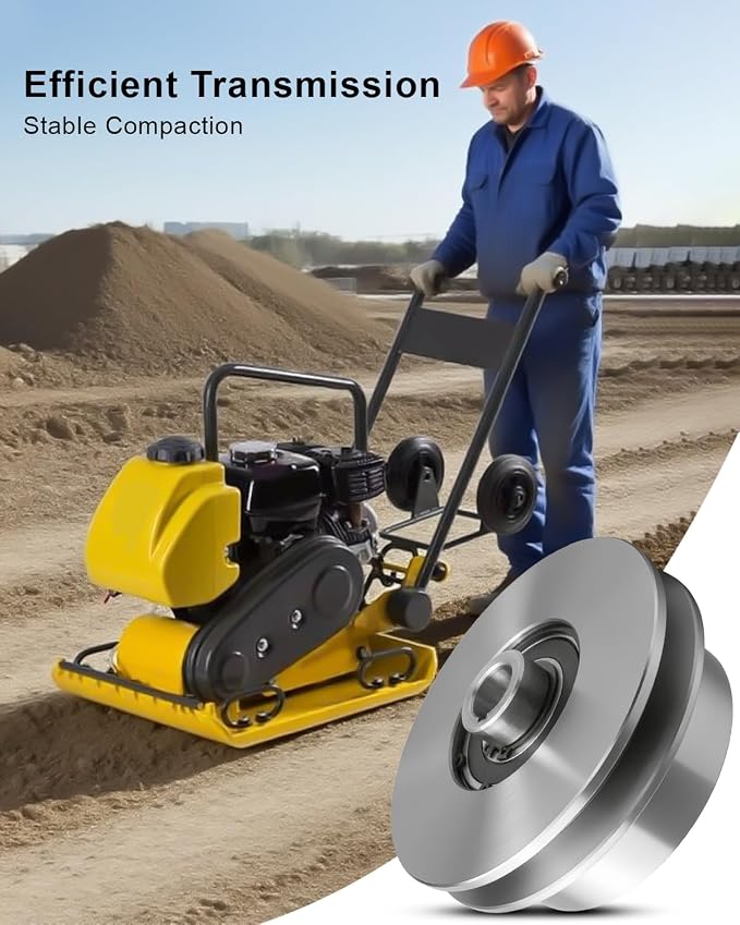 Centrifugal Clutch 5" Single Pulley Fit for Wacker VP1340 VP1350 VP1750 Compactors Honda GX160 GX200 Engine Shafts, 1/2" V-Belt 3/4" 19.05mm Bore