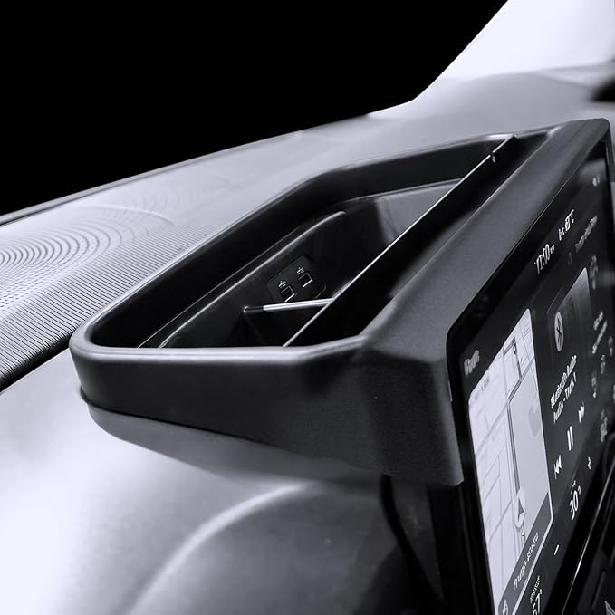 for Bronco Dashboard Console Organizer 2025-2026 Ford Bronco Sport Accessories Behind Screen Organizer Storage Box Console Dash Tray