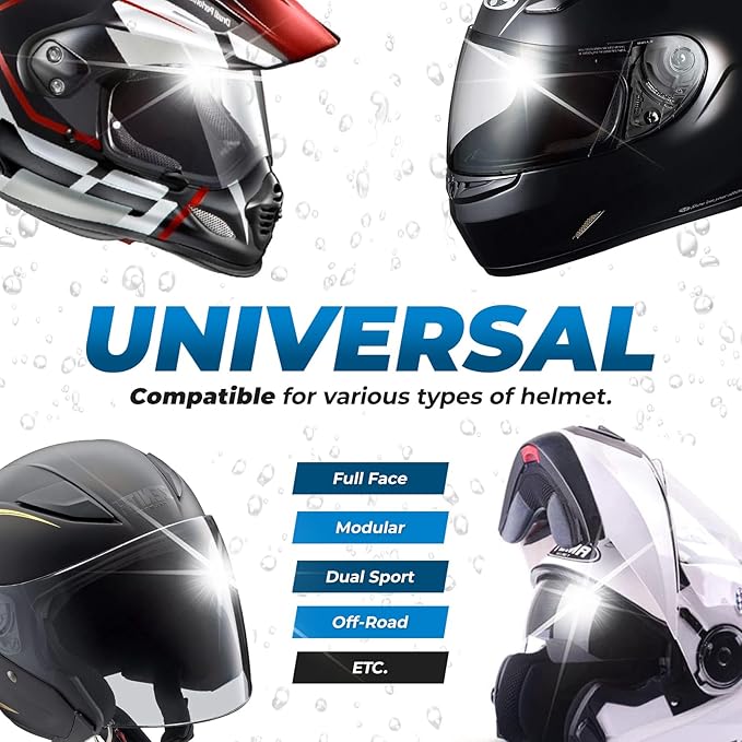 NORAH Anti-Fog Wide Helmet Visor Insert with UV Protection – Easy-Remove Design for Motorcycle & Sports Helmets