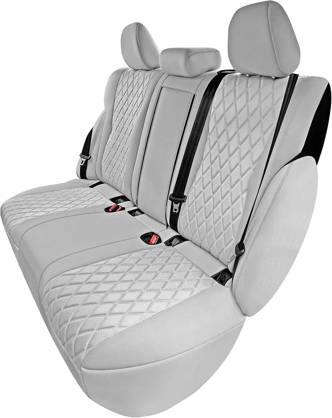 FH Group Custom-Fit Car Seat Covers Specifically Made for 2021-2026 Nissan Rogue, Rear Set Solid Gray Ultraflex Neoprene Waterproof Automotive Seat Cover