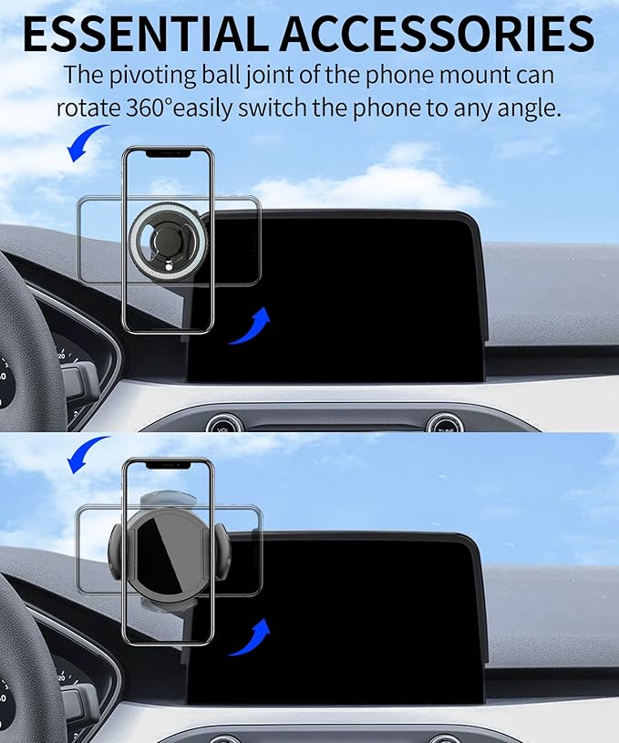 Magnetic Car Phone Mount for Ford Escape 2020-2026 Accessories, for MagSafe Strong Magnets Cell Phone Holder 8-Inch Touch Screen Cradles, with Portable Phone Gripper 360° Rotation