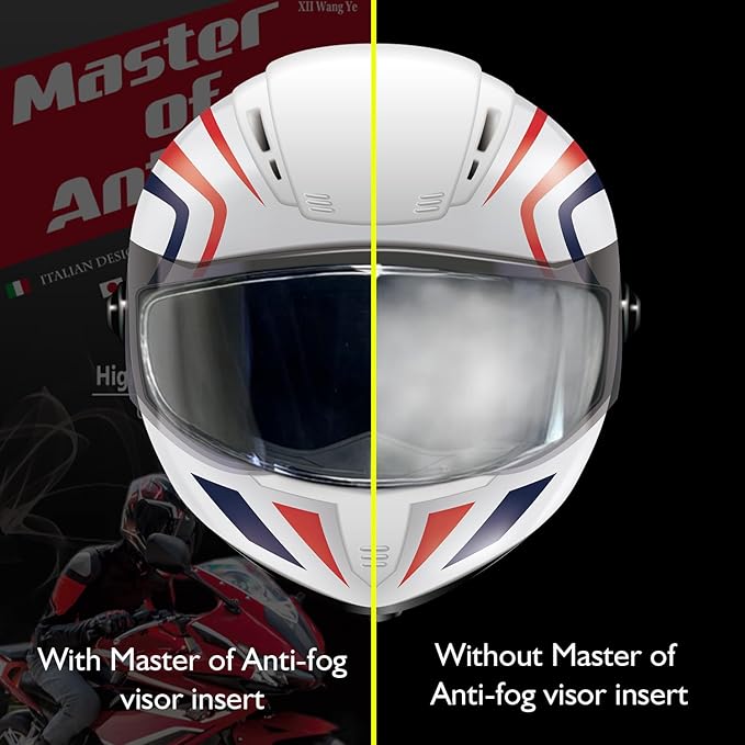 XII WY Universal Motorcycle Full Face Helmet Shield Anti Fog Film,Clear Visor Lens Insert Fog Resistant Waterproof Sticker