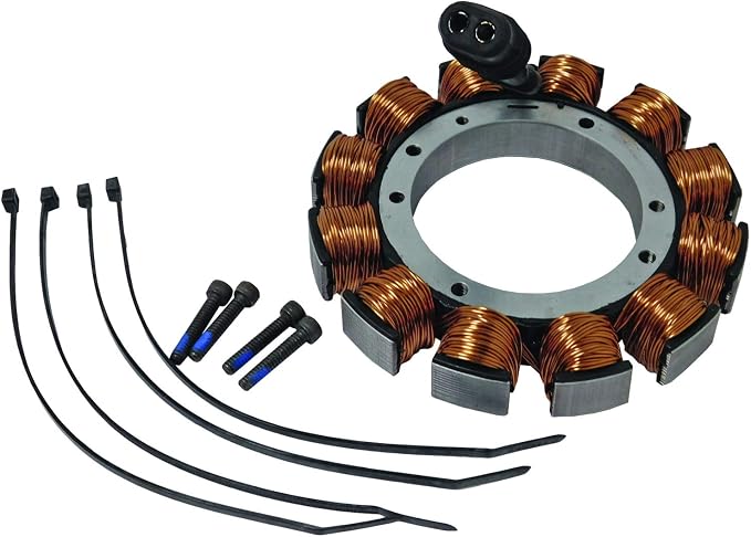 OEG Parts New Stator Compatible with Harley Davidson Evo Motorcycle Big Twin 32 AMP Dyna Softail Super Glide Touring Electra Road King 29970-88, HD01-123, 2997088