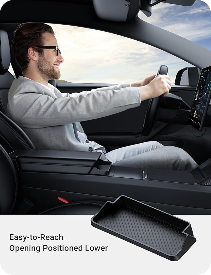 BASENOR 2024-2026 Tesla Model Y Model 3 Sunglasses Holder and Model Y/3 HEPA Air Filter