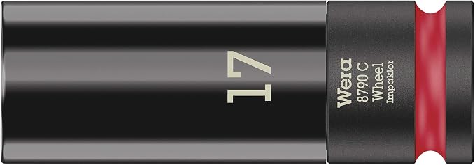 Wera 05004595001 Wheel Impaktor C Set 1 Socket Set, 1/2" Drive, 3 Pieces, Black
