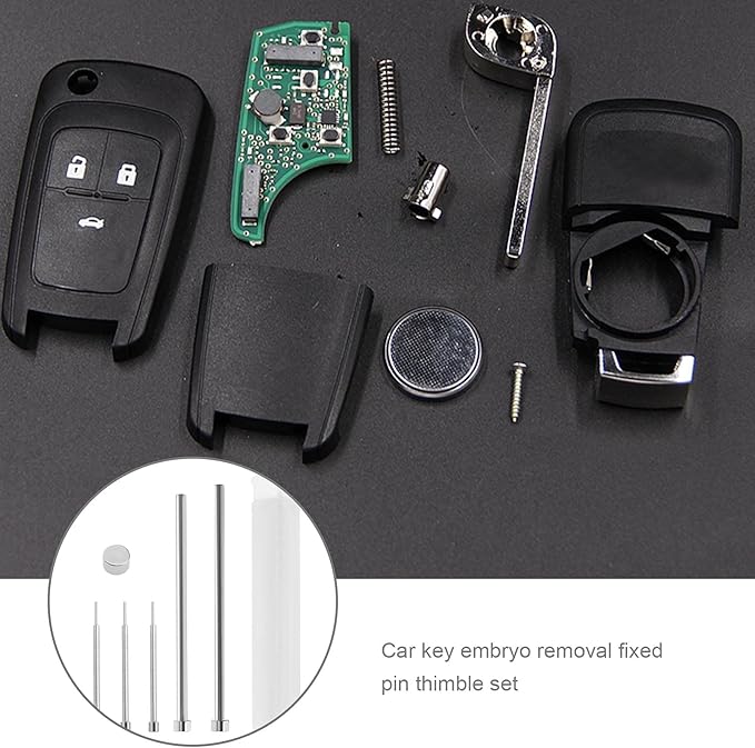 5pcs Car Key Remote Pin Blade Pin Removal Tool with Magnet Car Flip-Key Pin Folding Remote Quick Remover Installation Repair Tool