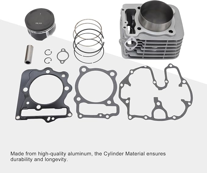 GOOFIT 89mm 440CC Big Bore Cylinder with Piston Rings Kit with Gaskets with Spark Plug Replacement for 400X TRX400EX TRX400X 1999-2008 1996-2014 12100-HN1-A7 ATV Quad