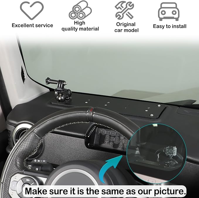 Car Central Control Multi-Function Action Camera Bracket Compatible with Ineos Grenadier 2020-2026 Dash Panel Track Action Camera Bracket Insert Accessories (Type H, Style B)