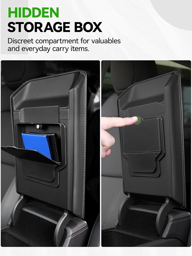 9PCS Center Console Organizer Tray for 2024 2025 2026Tesla Model 3 Accessories, Armrest Hidden Storage Box CupHolder Charger Pad for Tesla Model 3 Highland