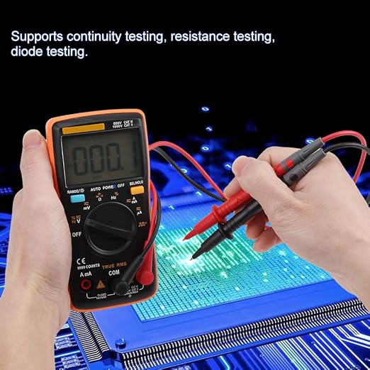 AN8008 Digital Multimeter, Automotive Multimeter, Multimeter Tester AC Voltage Ammeter Current Meter Tester (Batteries Not Included)