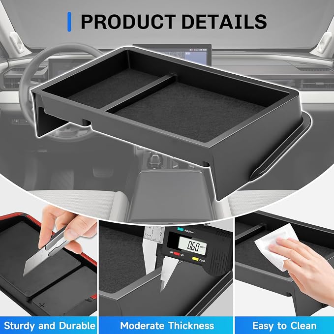 SXCY for 2026 Toyota RAV4 Dashboard Organizer Tray [Only for XSE/Limited 12.9-in] for 2026 Toyota RAV4 Accessories Screen Back Console Tray 2026 RAV4 Behind Dash Console Organizer