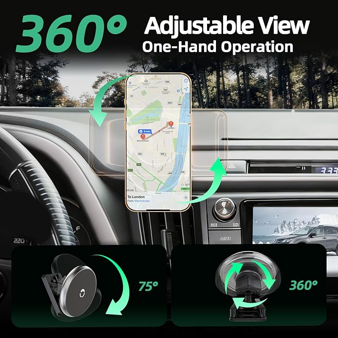 Phone Mount for Toyota RAV4 (2013-2018),15W Wireless Car Charger,Magnetic Phone Holder,Dashboard Hands Free Mobile Holder,360° Adjustable,2014 2015 2016 2017 RAV-4 Interior Accessories,New Car Gifts