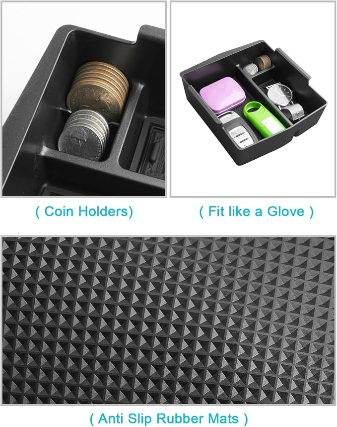 CDEFG for 2025 Forester Center Console Organizer, for 2025 Forester (Touring/Limited/Sport/Premium) Accessories Middle Console Armrest Storage Box (2PCS)