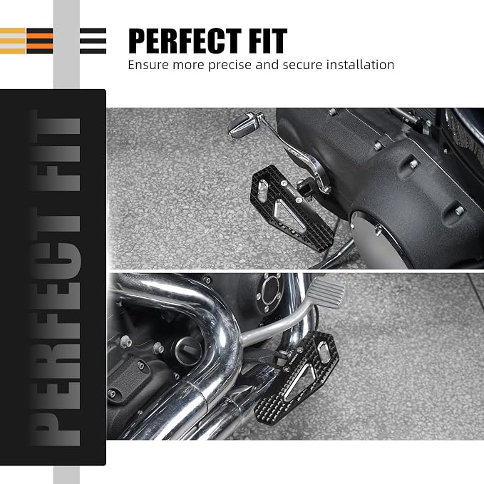 NICECNC Black Rider Footpegs 33032-99 Compatible with Harley Dyna Street Bob FXDB 2006-2017 Low Rider FXDL 1993-2017 Super Glide FXD 1995-2013 Fat Bob FXDF 2008-2017 See Fitment