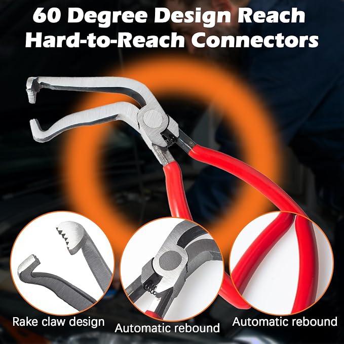 Auto fastener clip removal pliers – Automotive Electrical Tools & Clip removal tool Kit with Hose Clamp Pliers, Wire Terminal Separator, and Car Plug Connector