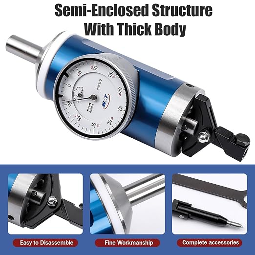 Coaxial Indicator, Dial Indicator Coaxial Centering Indicator, 0.01mm Milling Machine Alignment Dial Test, Lever Gauge Position Measurement Tool 0-3mm Positionering Measurement Tool
