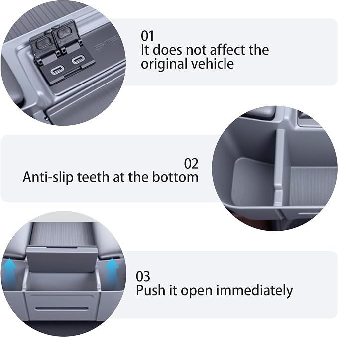 Center Console Rear Armrest Organizer for Sienna 2021 2022 2023 2024 2025 2026,Central Control Organizer for Sienna Interior Accessories