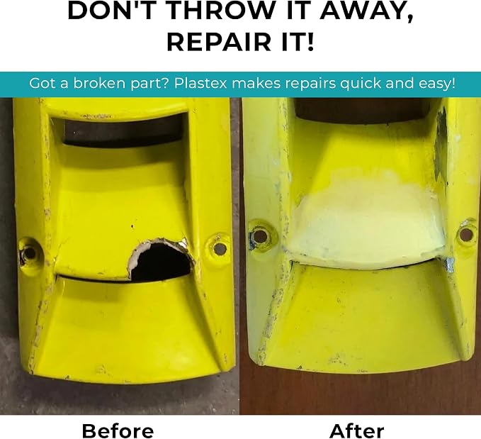 Plastex Plastic Repair Kits - Easily Glue, Repair or Remake Broken Plastic, Fiberglass, Wood & More! (Standard Yellow Kit)