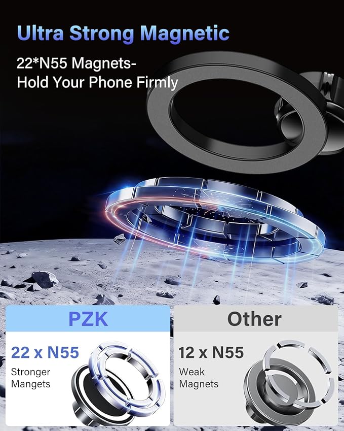 PZK Car Phone Mount for 2024-2026 BMW X5 BMW X6 /2023 2024 2025 2026 BMW X7 Accessories Custom 14.9-inch Screen Compatible with MagSafe Car Phone Holder with 360° Rotating Extension Rod