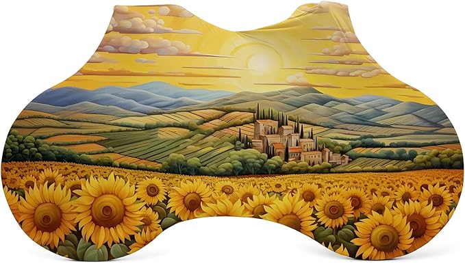 Bike Cover with 5 Zippers, Anti-Scratch Bicycle Storage Guard for Apartment & Garage, Fits Wall Hangers & Car Racks, Dust-Proof Full Protection for Most Bikes (Sunflower)