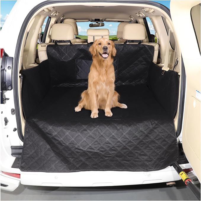 Cargo Liner for Dogs Compatible with Toyota Land Cruiser Prado 150 2010-2023, Pet Dog Trunk Cargo Liner, Waterproof Anti-Dirty Pet Cargo Cover Dog Seat Mat, with Bumper Flap Protector