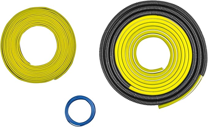 DS18 AKIT4.YL 4-GA Amplifier Installation Kit Up to 1680 Watts RMS, Mini-ANL Fuse Holder, Speaker & RCA Cables, CCA Amplifier Wiring Kit, Ultra Flex Wire, Amp Wire Kit, Amp Wiring Kit 4 Gauge - Yellow