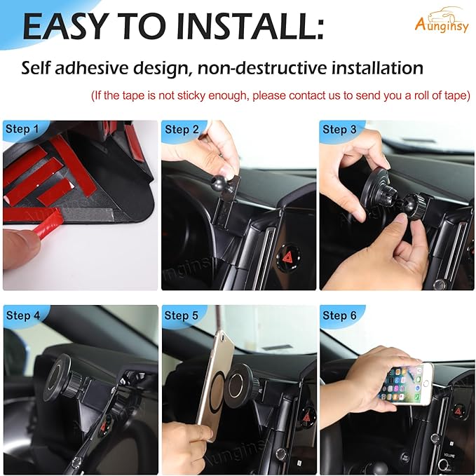 Car Vacuum Magnetic Suction Phone Holder Compatible with Subaru Crosstrek 2024+ & WRX 2022+ Center Console Air Outlet Vent Panel Mobile Phone Mount Dashboard Hands-Free Cell Phones Bracket Accessories