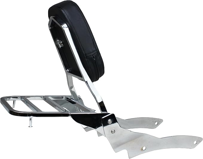 YHMOTO Motorcycle Sissy Bar Backrest with Luggage Rack For Yamaha VStar 650 400 DS650 Custom DS400 V star 1996-2017 (Chrome)