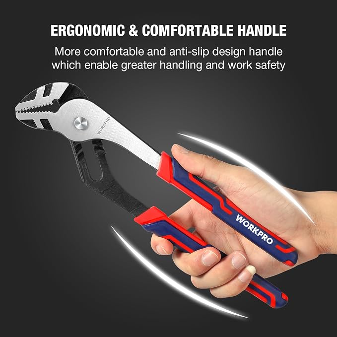 WORKPRO 3 Piece Groove Joint Plier Set & WORKPRO 2-Piece Mini Pliers Set