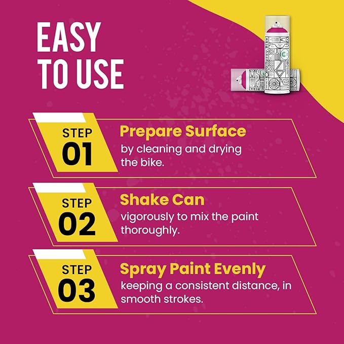 Spray.Bike Spray Paint | Designed Mainly for Bicycles | Multi-Use Acrylic Spray Paint for Metal, Plastic | High Coverage Bike Paint, 400ml, Quasar