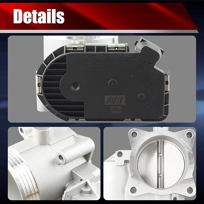 Electronic Throttle Body Assembly S20160 Compatible with Volvo C70 2002-2004 S60 2002-2009 S80 2002-2006 V70 2002-2007 XC70 XC90 2.3 2.4 2.5 2.9L L5 L6 Replaces 30711554 977-354 67-5201 TB1123