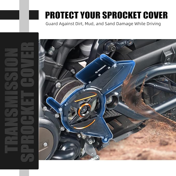 NICECNC Orange Transmission Sprocket Cover Sprocket Protector Aluminum Compatible with Harley Sportster S RH1250S 2021-2024, Nightster RH975 2022-2024, Replacement for 34800055, See Fitments