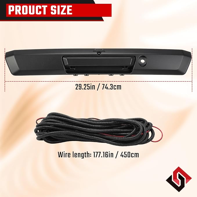Tailgate Handle Backup Camera,Fit for F250 F350 F450 Super Duty 2017-2022 Trunk Hatch Handle Camera Without Release Button Reversing Replace# HC3Z-9943400-NA HC3Z-9943400-NB