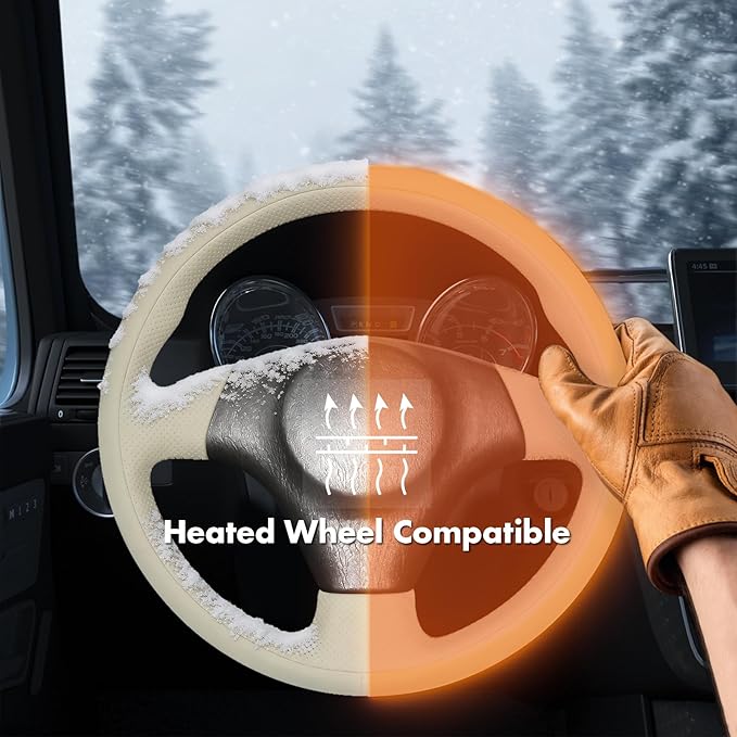 MEWANT Hand Stitch Steering Wheel Cover for Toyota RAV4 1998-2003 / Celica 1999-2006 / Corolla 2003-2008 / Matrix 2002-2008 / MR2 1999-2007 / Supra/Caldina, Custom Fit DIY Wrap Interior Accessories