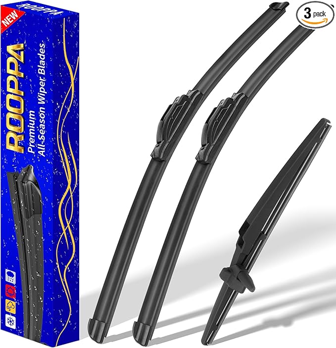 3 wipers Replacement for 2003-2009 Toyota 4Runner, Windshield Wiper Blades Original Equipment Replacement - 22"/20"/12" (Set of 3) U/J HOOK