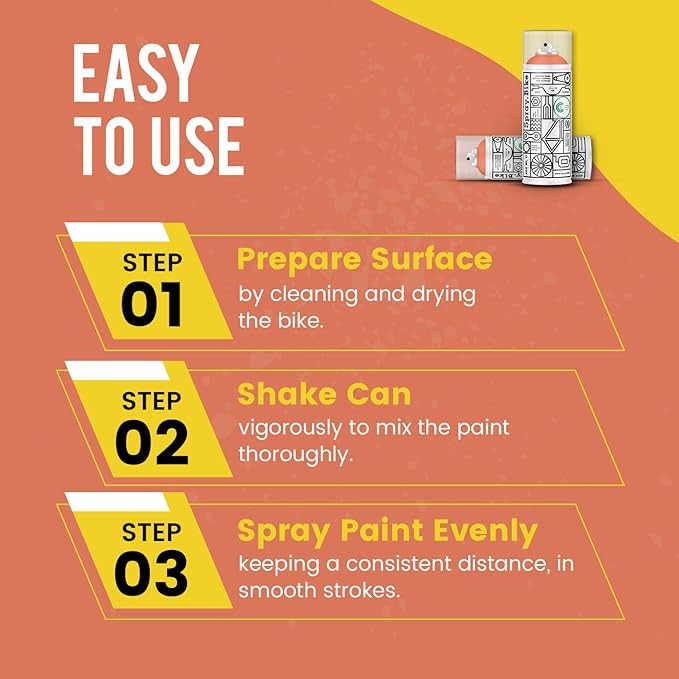 Spray.Bike Spray Paint | Designed Mainly for Bicycles | Multi-Use Acrylic Spray Paint for Metal, Plastic | High Coverage Bike Paint, 400ml