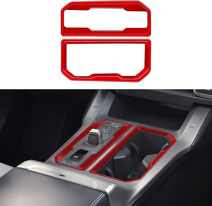 Center Console Protection Frame Compatible with Toyota RAV4 XLE Premium/LE/SE/XSE/Limited 2026+, Console Gear Shift Panel Trim for RAV4 2026 2027 Accessories, ABS Shifting Cover (Red)