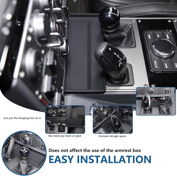Car Center Console Storage Tray Compatible with Ineos Grenadier 2020-2026 Shift Storage Box Tray Non-Slip Storage Tray Interior Storage Box