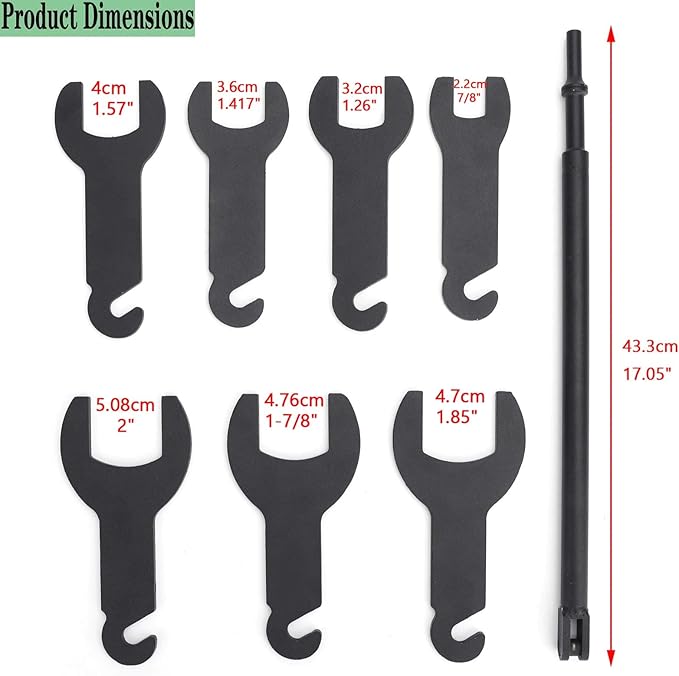 43300 Pneumatic Fan Clutch Wrench Set Removal Tool Kit Gear Assisted Positioning Tool for Ford GM Chrysler by Lucky Seven
