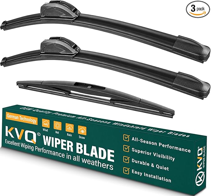Windshield Wiper Blades Replacement for Mazda 3 2014 2015 2016 2017 2018,Original Equipment Replacement Front Rear Wiper Blade Set- 24" 18" 12" (Set of 3)