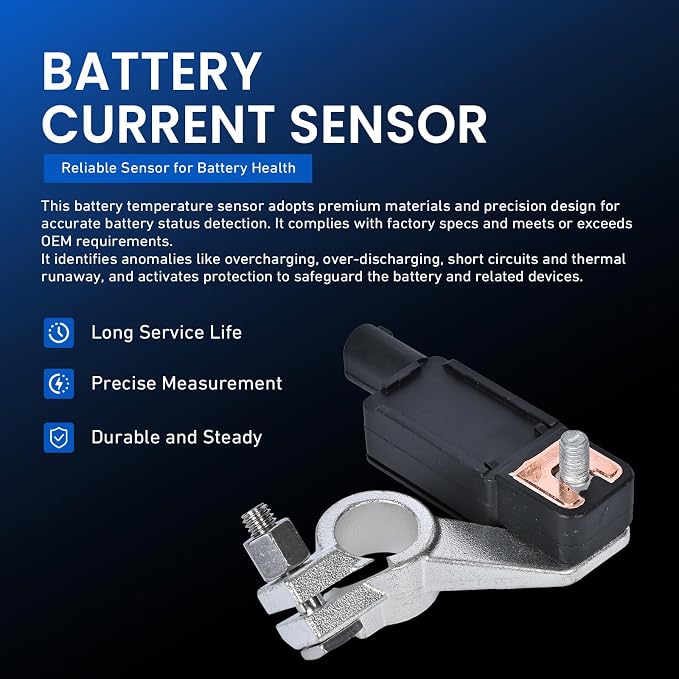Battery Current Sensor 68318616AC Compatible with Dodge Durango Ram 1500 2500 3500 Jeep Compass Grand Cherokee Chrysler Pacifica Voyager Battery Temperature Voltage Sensor Replaces 56029778AB