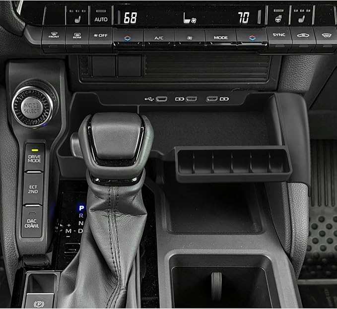 LUWU Land Cruiser 2025 2026 Center Console Organizer - Compatible with 2024 2025 2026 Toyota Land Cruiser Accessories Under Screen Organizer Tray 2025 2026 LC250 Armrest Console Organizer