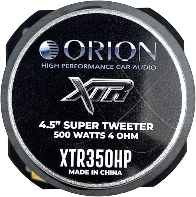 ORION XTR Series XTR350HP 3.4” Big Motor Super Tweeter | Aluminum Diaphragm, 1” Voice Coil, 125W RMS, 500W Max, Built-in Crossover - High Performance, Pro Car Audio Tweeter (Pair)