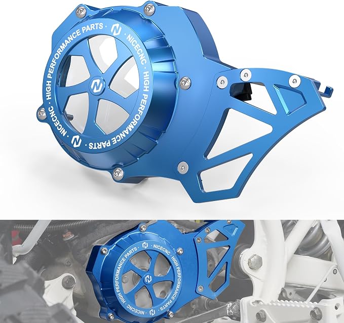 NICECNC Sprocket Protector Engine Crankcase Guard Compatible with Yamaha Blaster 200 YFS200 1988-2006, See Fitments, Replacement for 2XJ-15411-00-00 Blue