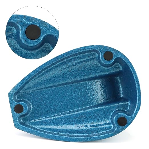 QWORK Micrometer Stand with Double Non-Slip Clamping Pad, 2 Pack Painted Cast Iron Base Micrometer Stand for Micrometers Up to 4"