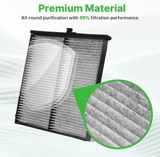 Engine+Cabin Air Filters Fit for 2014-2018 Mazda 3 (2.0L/2.5L), 2013-2023 CX-5(2.0L/2.5L), 2014-2020 Mazda 6 (2.5L) Engine Air Filter Replacement Air Filter Accessories# CF11811 CA11259